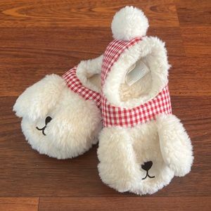 3/$12 Pottery Barn Kids Fluffy Dog Slippers
